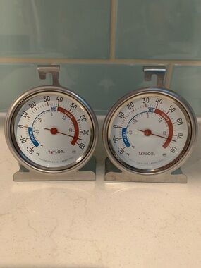 Taylor refrigerator/ freezer Thermometer - set of 2